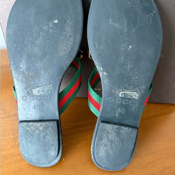 Gucci Double g leather sandals